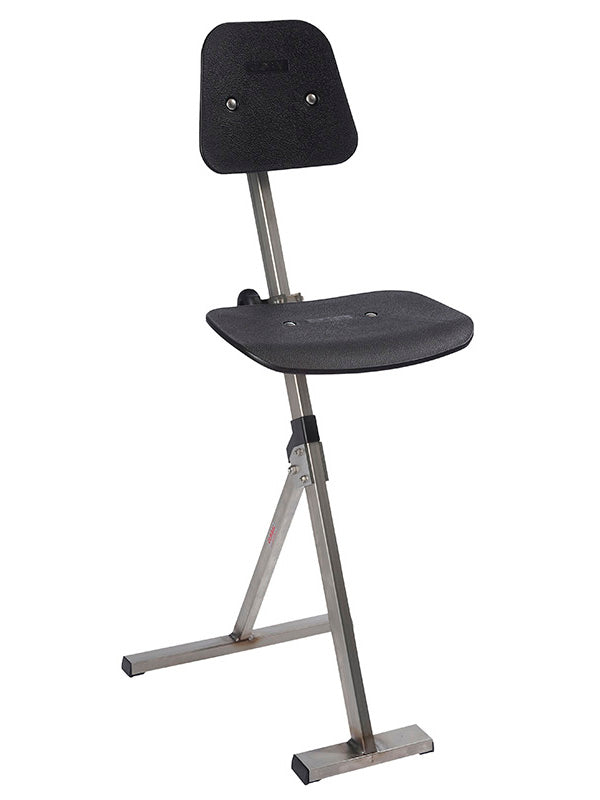Ståstøttestol rustfri 50-85cm – støtte ved stående arbeid
