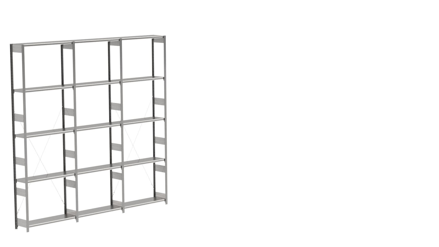 BITO Småvarereolpakke H3000×D324 mm – L3074, 3 seksjoner