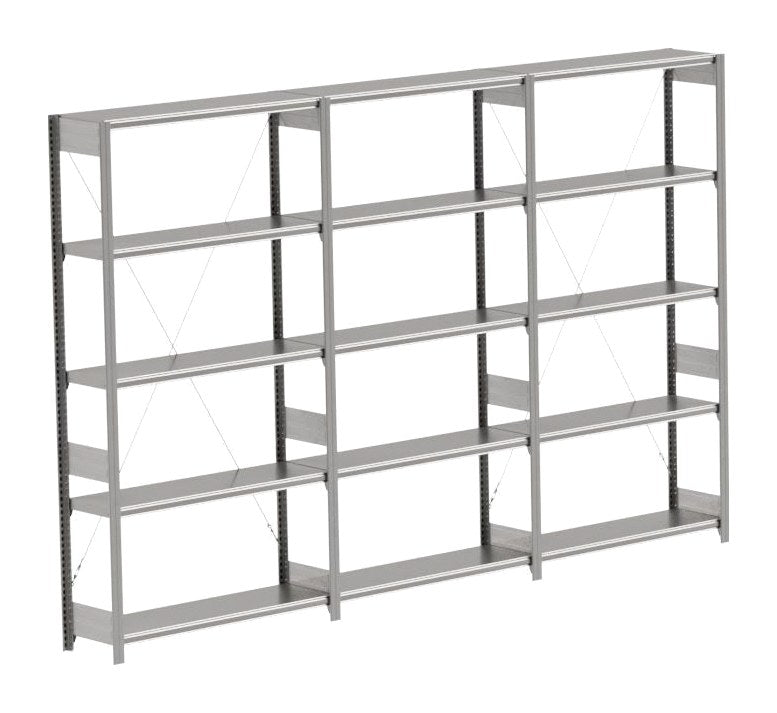 BITO Småvarereolpakke H2000×D324 mm – L3074, 3 seksjoner