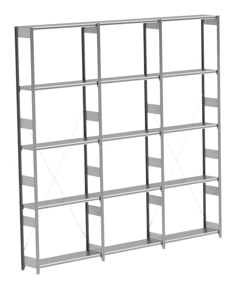 BITO Småvarereolpakke H3000×D324 mm – L3074, 3 seksjoner