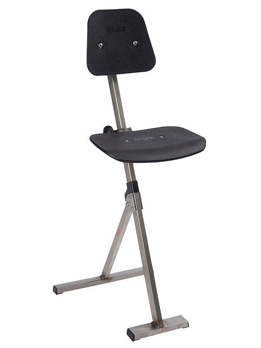Ståstøttestol rustfri 50-85cm – støtte ved stående arbeid