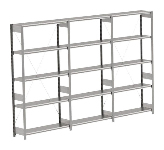 BITO Småvarereolpakke H2000×D324 mm – L3074, 3 seksjoner