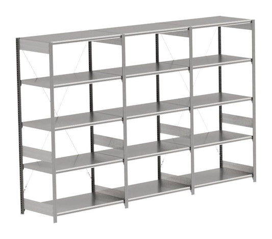 BITO Småvarereolpakke H2000×D624 mm – L3074, 3 seksjoner