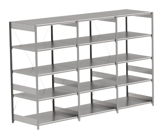 BITO Småvarereolpakke H2000×D824 mm – L3074, 3 seksjoner