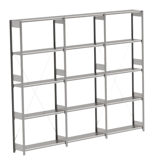 BITO Småvarereolpakke H2500×D324 mm – L3074, 3 seksjoner