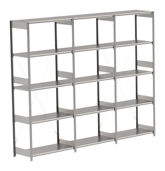 BITO Småvarereolpakke H2500×D524 mm – L3074, 3 seksjoner