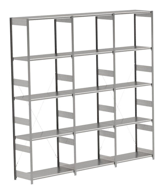 BITO Småvarereolpakke H3000×D524 mm – L3074, 3 seksjoner