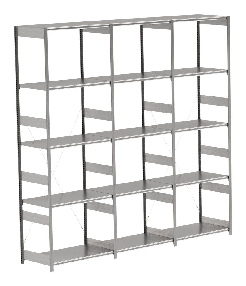 BITO Småvarereolpakke H3000×D624 mm – L3074, 3 seksjoner