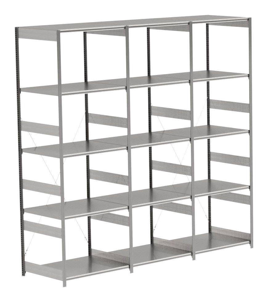 BITO Småvarereolpakke H3000×D824 mm – L3074, 3 seksjoner