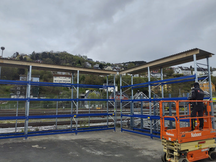 Pallereoler med tak for utendørs lagring