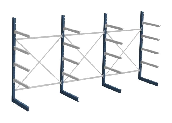 Grenreolpakke enkelsidig L4560×H2490×D1120 mm – 5 nivå