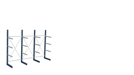 Produktbilde av SV enkel grenreol i stål, L4580 × H3540 × D1260mm, 4 nivå