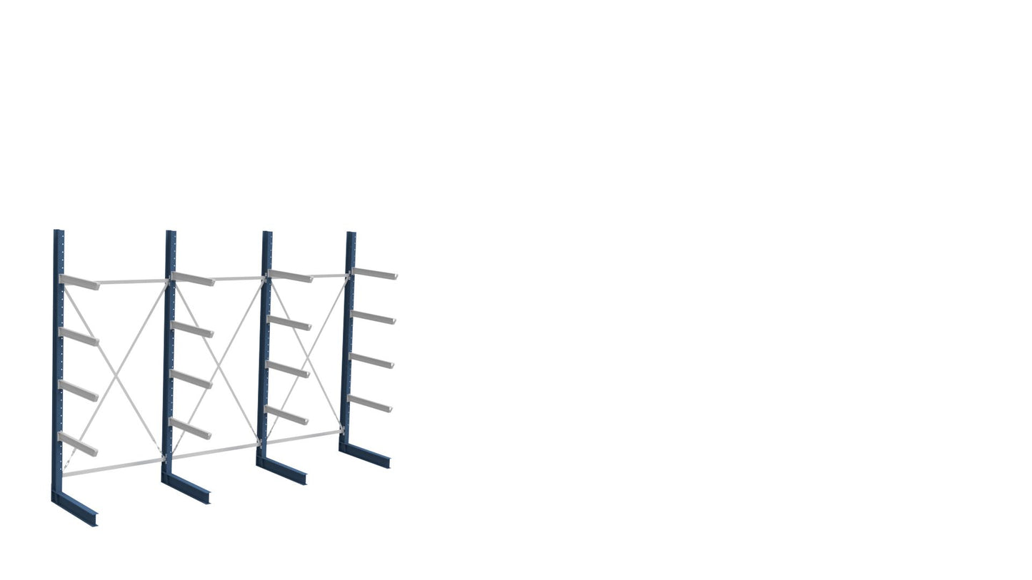 Produktbilde av SV enkel grenreol i stål, L4580 × H3540 × D1260mm, 5 nivå