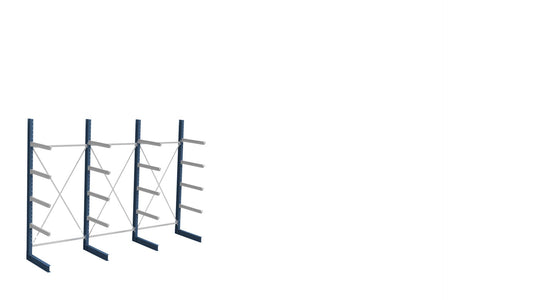 Produktbilde av SV enkel grenreol i stål, L4580 × H3540 × D1260mm, 5 nivå