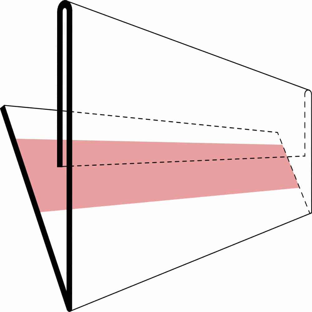 Etikettholder - dobbeltsidig tape - 210x60mm - 50stk