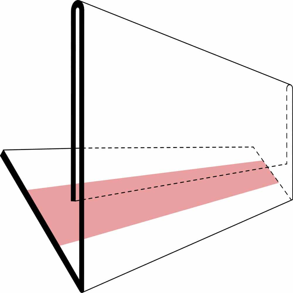 Etikettholder - dobbeltsidig tape - 210x50mm - 50stk