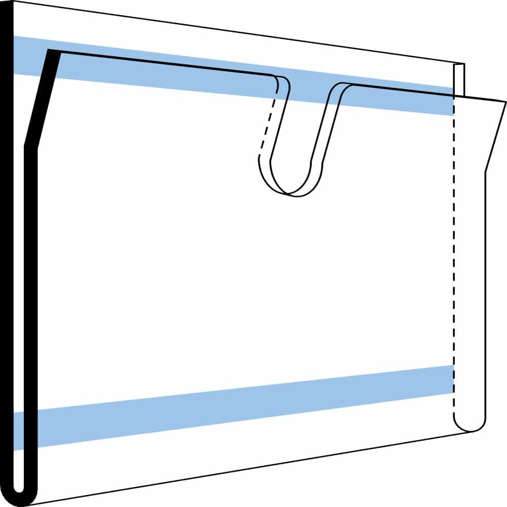 Etikettholder - skumtape - 150x105mm - 50stk