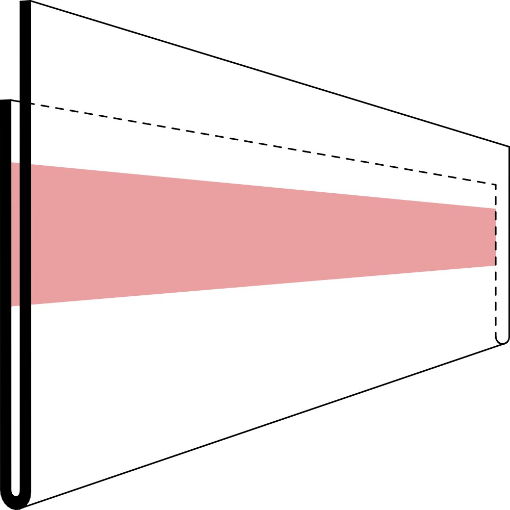 Etikettholder - dobbeltsidig tape - 210x60mm - 50stk