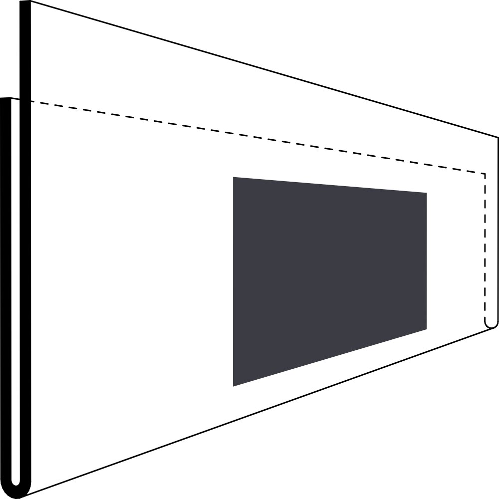 Etikettholder - magnet - 100x26mm - 50stk