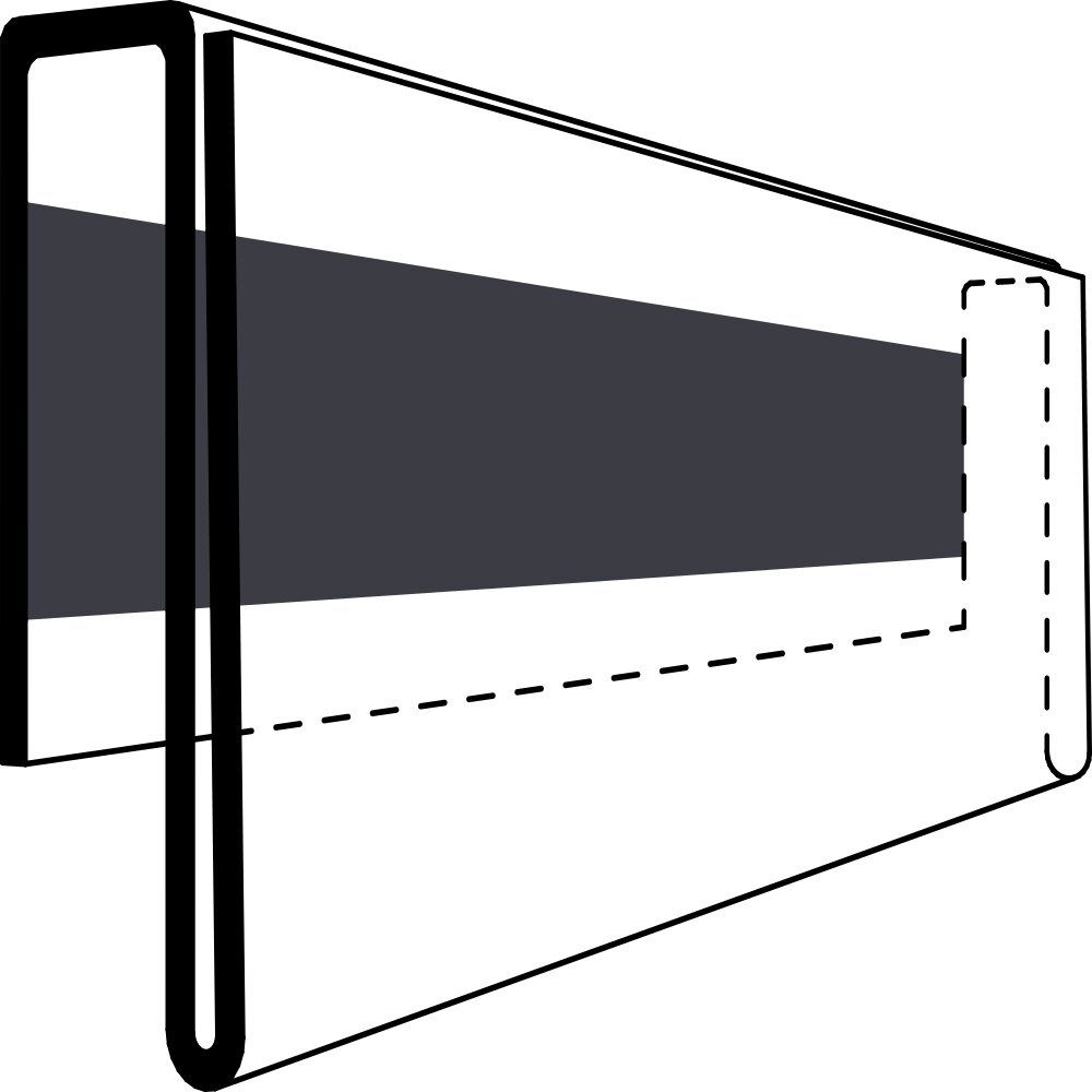 Etikettholder - magnet - 940x26mm - 50stk