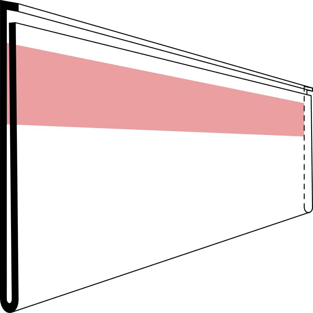 Etikettholder - dobbeltsidig tape - 1200x26mm - 50stk