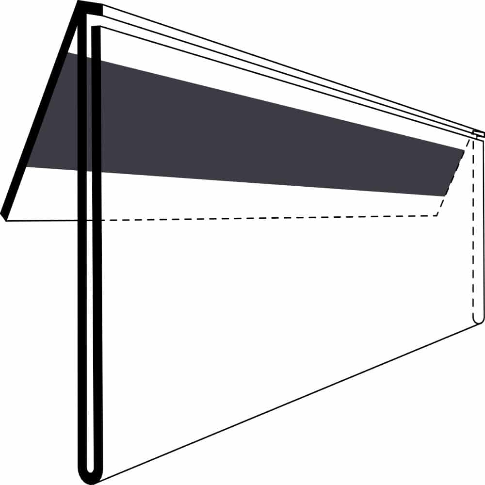 Etikettholder - magnet - 210x39mm - 50stk