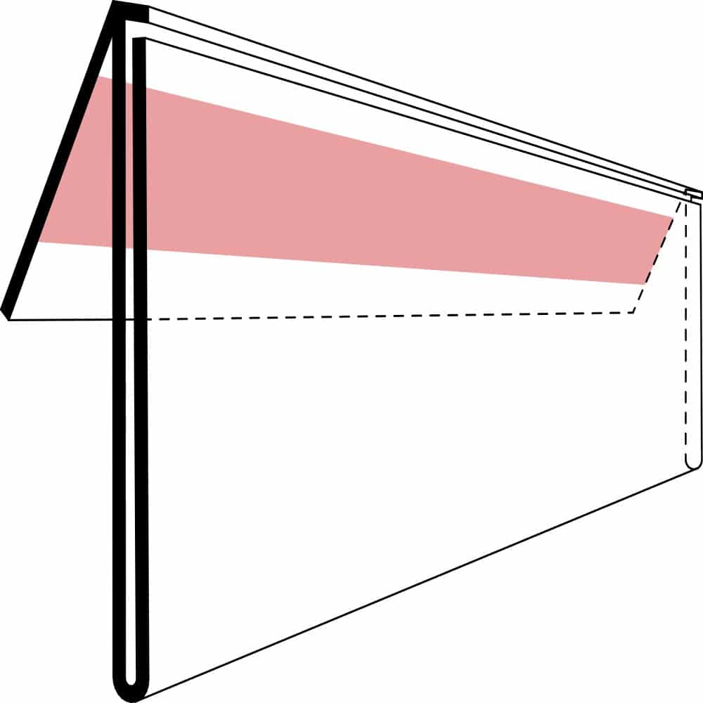 Etikettholder - dobbeltsidig tape - 210x50mm - 50stk
