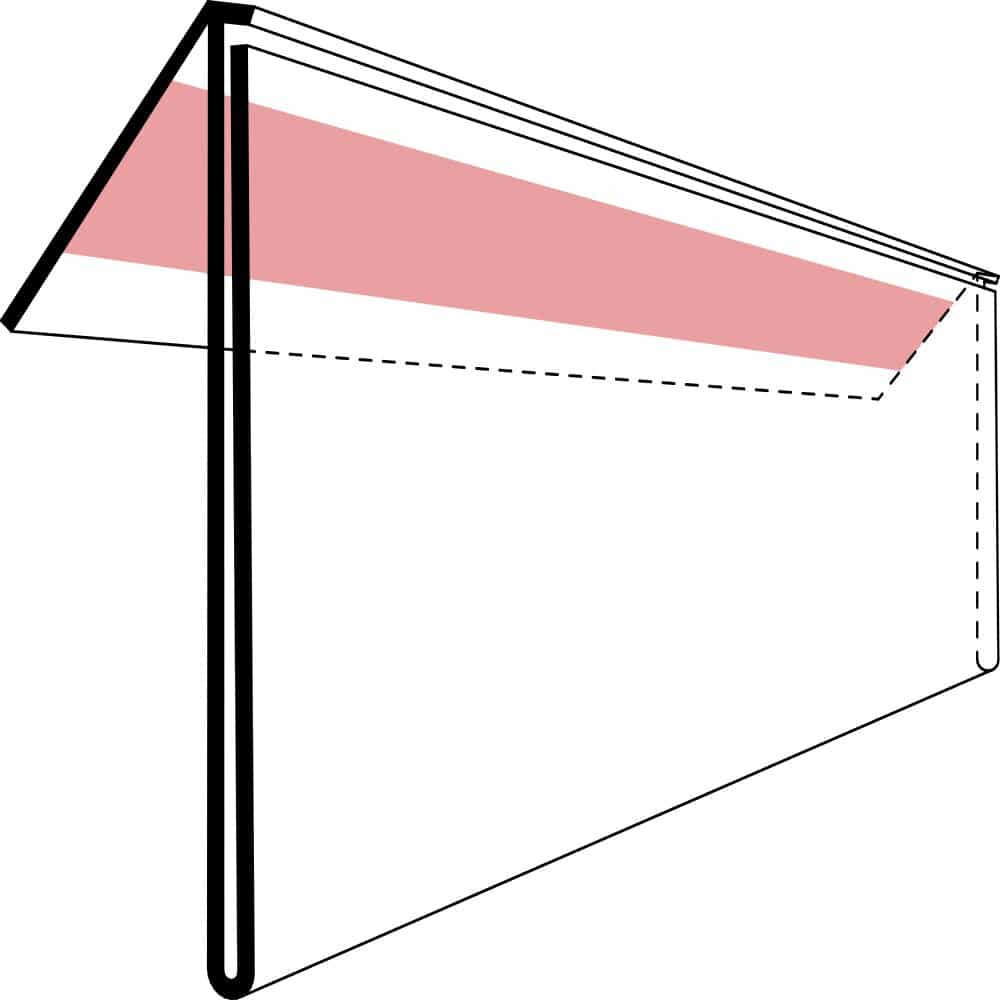 Etikettholder - dobbeltsidig tape - 210x60mm - 50stk
