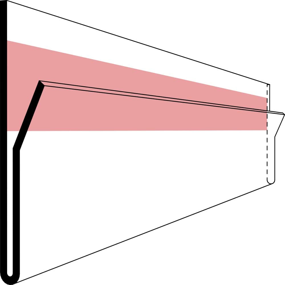 Etikettholder - dobbeltsidig tape - 210x60mm - 50stk