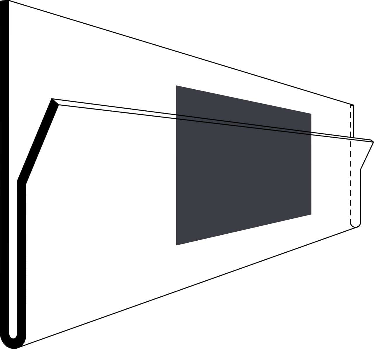 Etikettholder - magnet - 210x40mm - 50stk