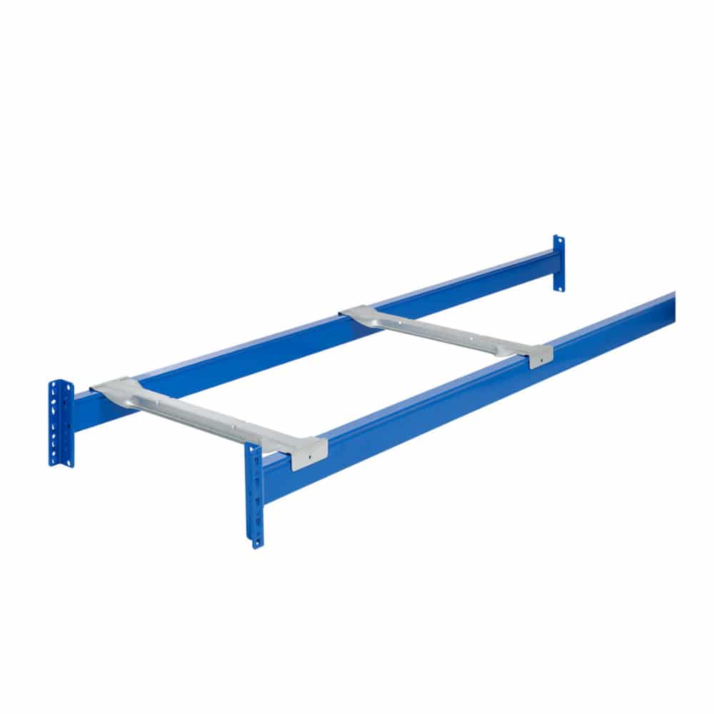 Dybdestøtte i galvanisert utførelse. Brukes for å støtte opp tunge paller.