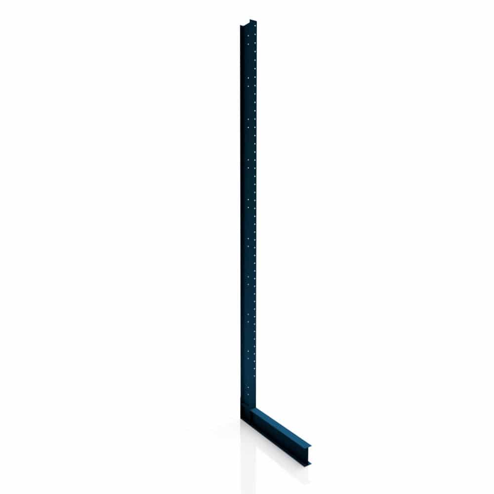 Enkeltsidig søyle til grenreol. Kommer i kraftig, galvanisert utførelse.