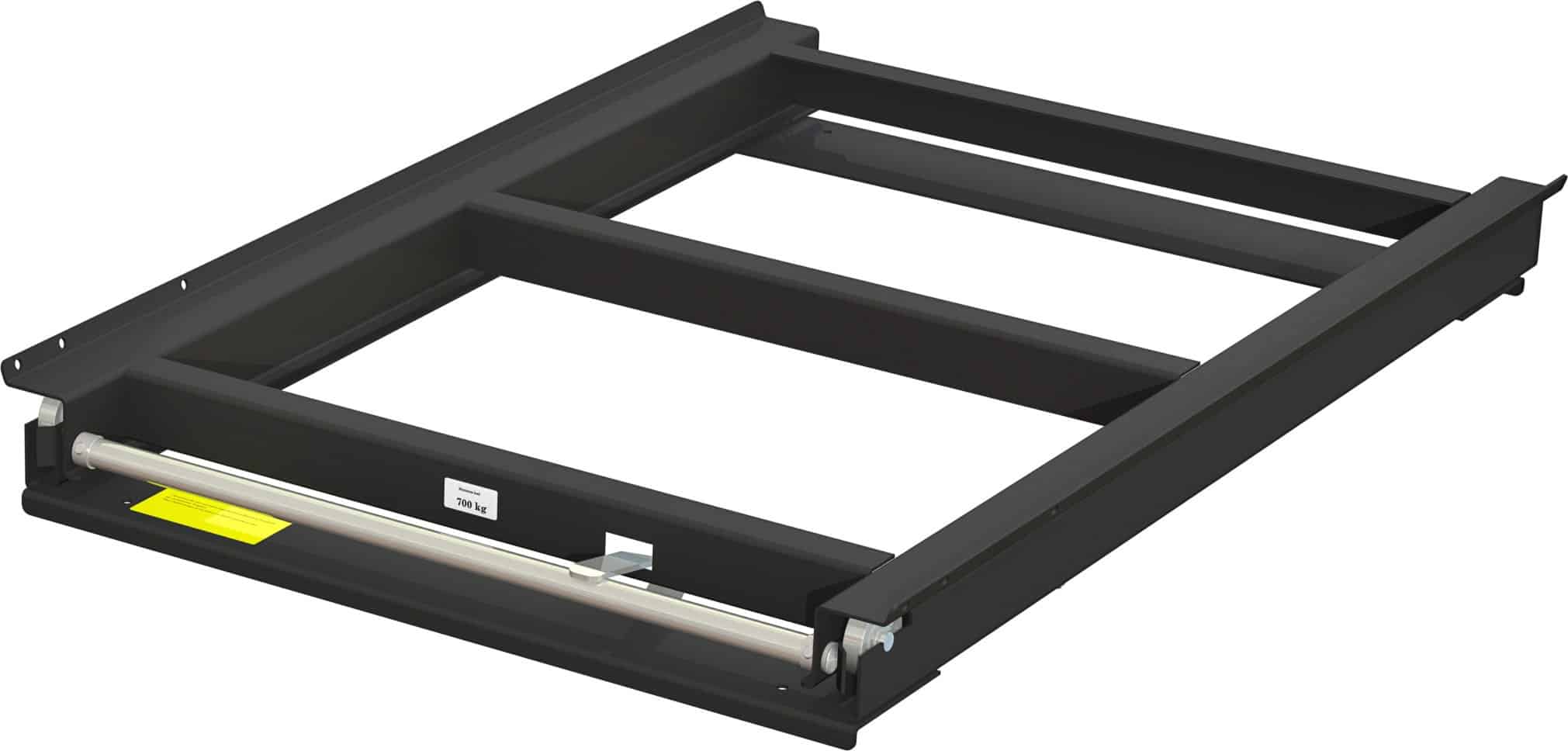 uttrekksenhet til pallereol, monteres på bærejern