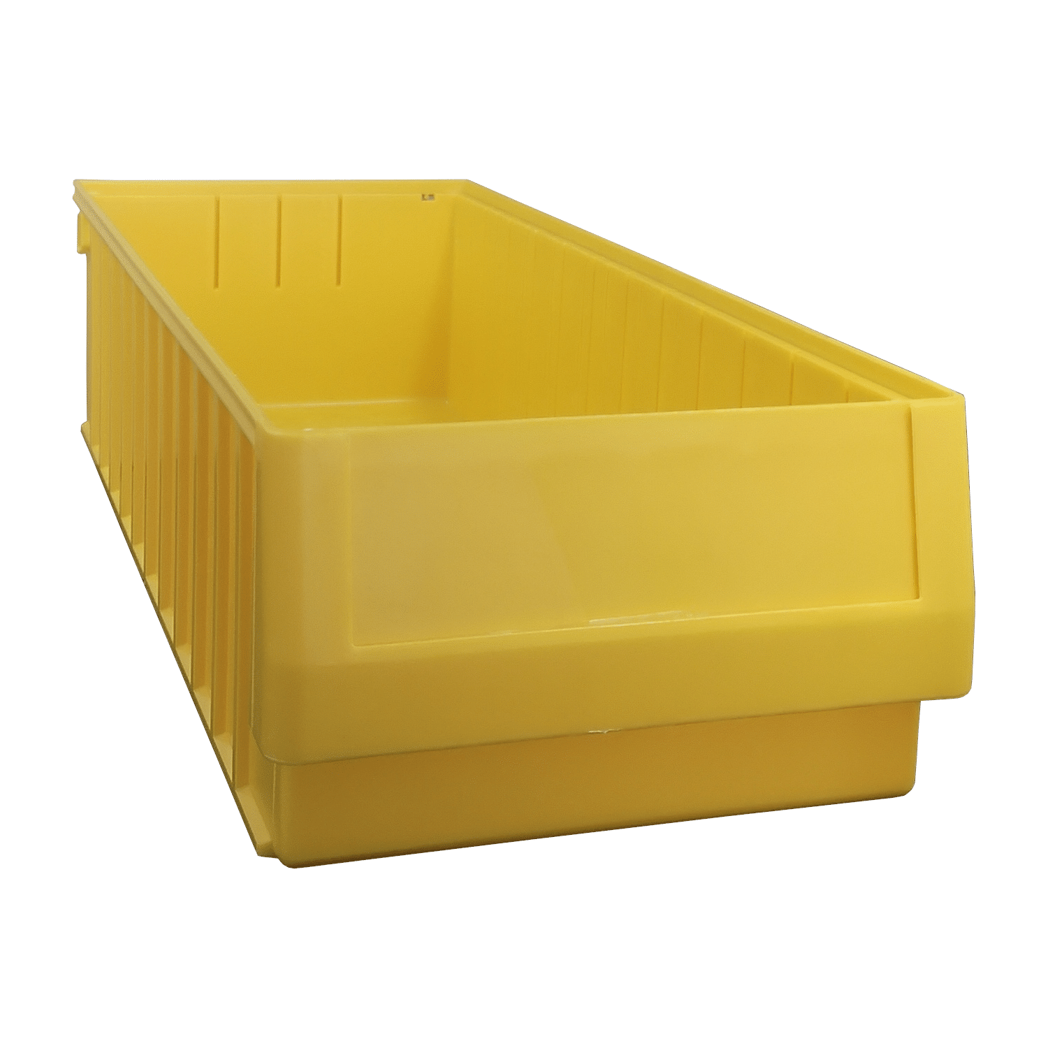 Brukt trafikkgul plastkasse 600x117x90mm