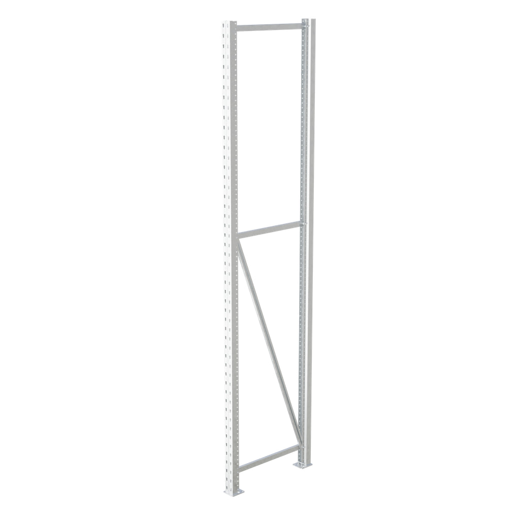 Stige (enderamme) til BITO Flex wide-span hyllereol, galvanisert – høyder 2000–3000 mm, dybder 600/800 mm